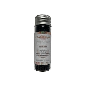 Witch Black Salt in Glass Vial | Traditional Ingredient | Spell & Ritual Supplies