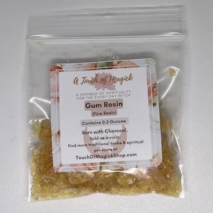 Pine Rosin Gum | 0.5 Ounces | Brings Forth Positive Energy | Lifts the Spirit and Clears Energy | Used in Reversal Spells | Converts Energy