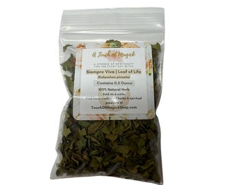Prodigiosa / Siempre Viva (Leaf of Life) | Dried Herb Cut | 0.5 Ounces | Home Protection | Mexican Love Plant | Cleansing Spells | Spiritual