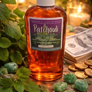 Colonia espiritual de pachulí de 8 oz / Artículos para hechizos y rituales / Colonia terrosa para baños espirituales y limpieza del hogar /