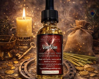 Aceite de unción y ritual Van Van / Vudú y Hoodoo multiusos / Elaborado con hierbas, raíces, resinas y aceites esenciales tradicionales / 1 oz