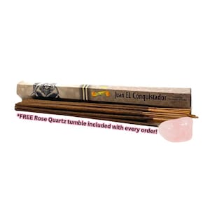 High John the Conqueror Incense | Used for Money, Success and Victory | 15 Grams | Approximately 15 to 20 Sticks | Bundle with Rose Quartz