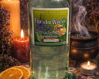 Colonia espiritual Florida Water de 237 ml / Colonia floral cítrica para uso ritual / Baño espiritual y limpieza del hogar / Artículos para altar / Metafísica