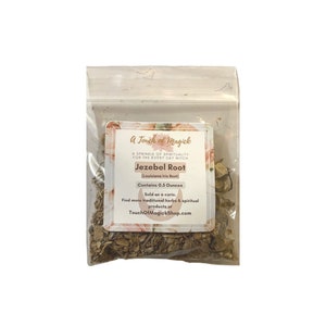 100 % AUTÉNTICO / Raíz de Jezabel / Raíz de Iris / Amor, Pasión, Prosperidad y Riqueza / Raíz de Hoodoo / 0.5 oz