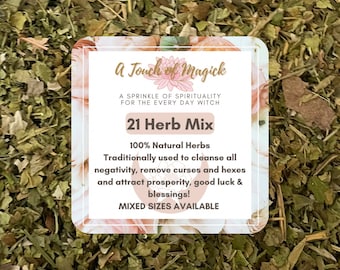 21 Herb Mix  | Baths & Floor Washes | Spell and Ritual Supplies