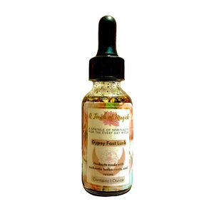 Gypsy Fast Luck Oil - 1 oz - À base d'herbes, de racines, de résines, de poudres et d'huiles pour manifester vos intentions - Ingrédients authentiques