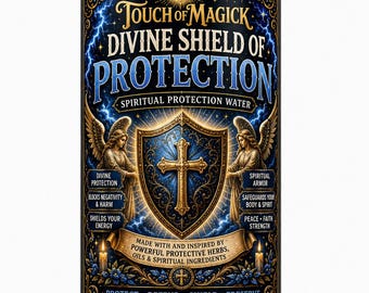 Divine Shield of Protection Spiritual Water | Spiritual Bath & Floor Wash | Ritual Supply | 8 oz