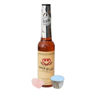 Touch of Love | Patchouli | Spiritual Cologne Bundle with Cascarilla & Rose Quartz | 7.5 Oz | Used for Spirit Work and Love and Prosperity