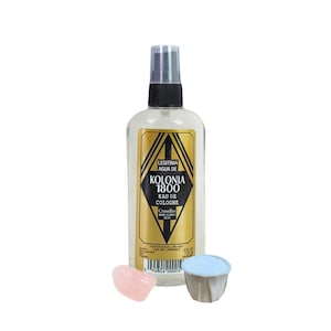 Kolonia 1800 | Spiritual Cologne Bundle with Cascarilla & Rose Quartz | 4 Ounces | For Spirit Work and Cleansing of the Home or Business