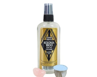 Kolonia 1800 | Spiritual Cologne Bundle with Cascarilla & Rose Quartz | 4 Ounces | For Spirit Work and Cleansing of the Home or Business