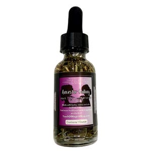 Olio per la chiamata degli antenati / Per potere e intuizione / Realizzato con erbe tradizionali, radici, resine, polveri e oli essenziali / Rituale / 1 oz