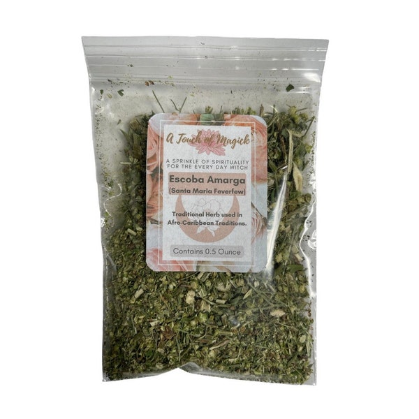 Escoba Amarga | Santa Maria Feverfew (Parthenium Hysterophorus) Dried Herb - Used for Cleansings - traditional Voodoo - Hoodoo - Santeria