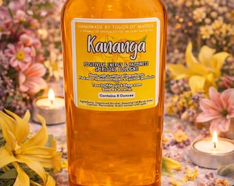 Kananga Spiritual Cologne 8 oz | Ylang Ylang Floral Cologne for Ritual Use | Joy & Positive Energy Ritual Supply | Spiritual Bath and Home