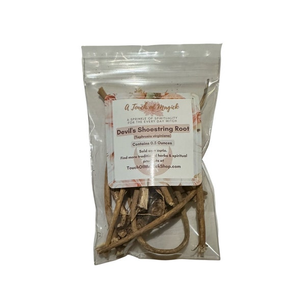 Devil’s Shoestring Root | Tephrosia Virginiana | Used for Protection, Removing Evil, Luck, & Power  | Witch Herbs| Hoodoo | 0.5 Ounces