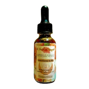 Love Come to Me Oil - 1 oz - Gemaakt met kruiden, wortels, harsen, poeders en oliën om je bedoelingen te manifesteren - Authentieke ingrediënten