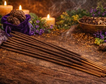Varitas de incienso de San Juan el Conquistador (20) / Incienso ritual hecho a mano / Incienso espiritual para trabajos de intención / Incienso de hierbas