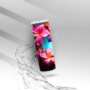 Plumerias rosa, bicchiere isolato a sublimazione