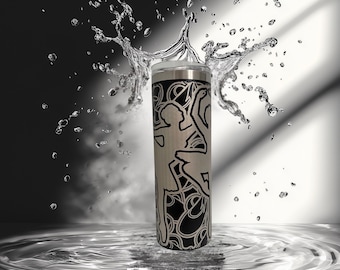 Vaso de bailarina grabado a láser: regalo de baile de acero inoxidable