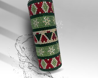 Rhinestone Christmas Tumbler | 20oz Red Green Diamond Cup