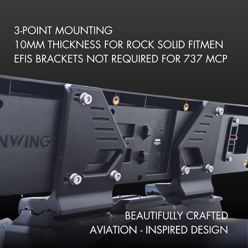 Wingctrl Mount SKY RAIL Modular Mount for Winctrl / Winwing 737 MCP, Honeycomb Alpha ...