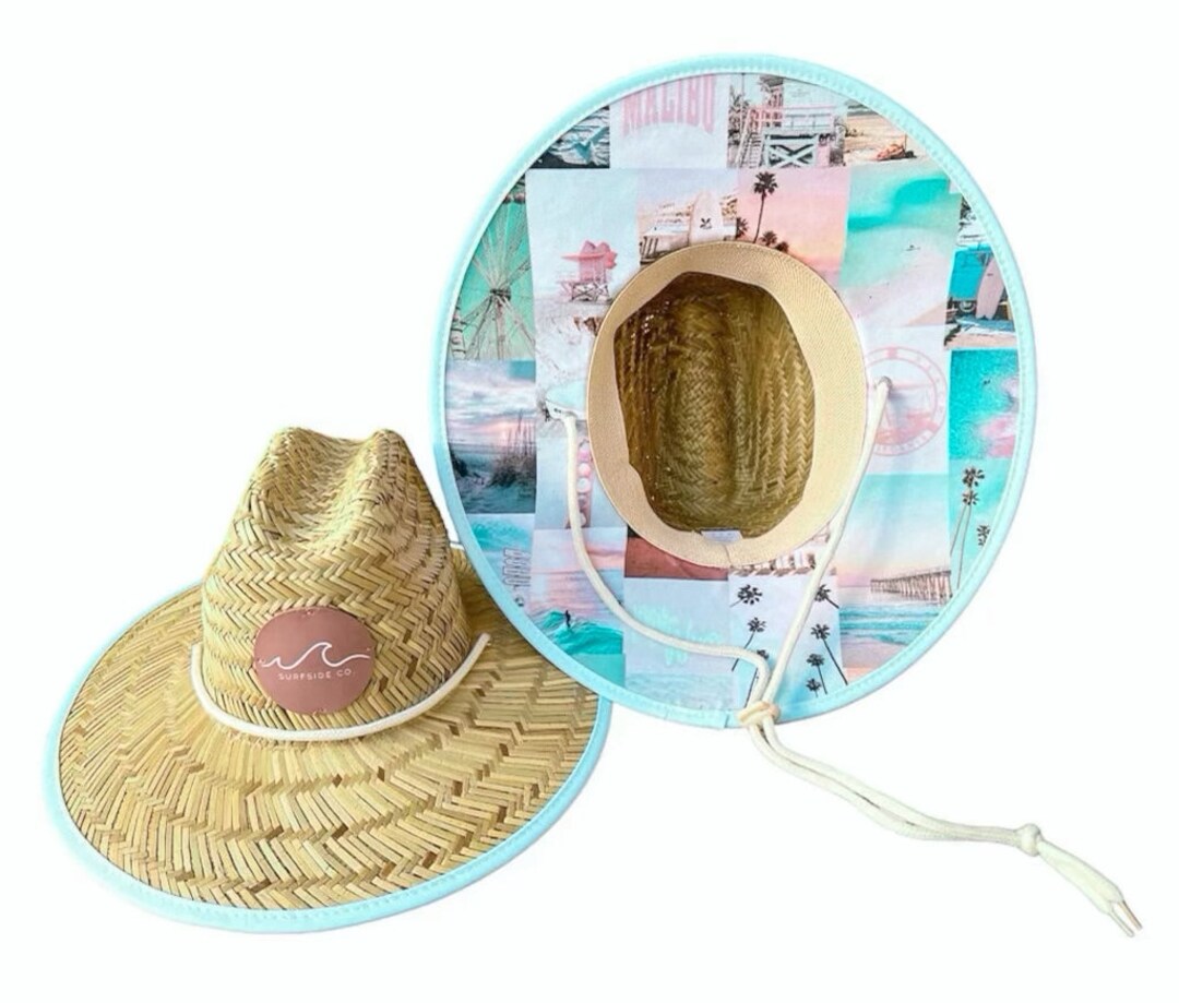 Malibu Baby Straw Hat, Toddler Straw Hat, Kid Straw Hat, Children Straw