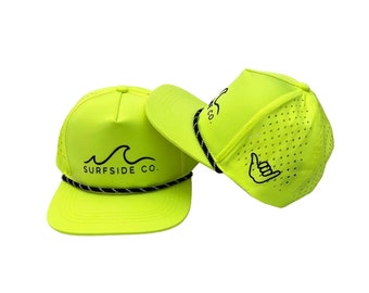 Neon Yellow Hydro Surf Snapback, Children Snapback, Children Water Hat, Toddler Water Hat, Sun Hat