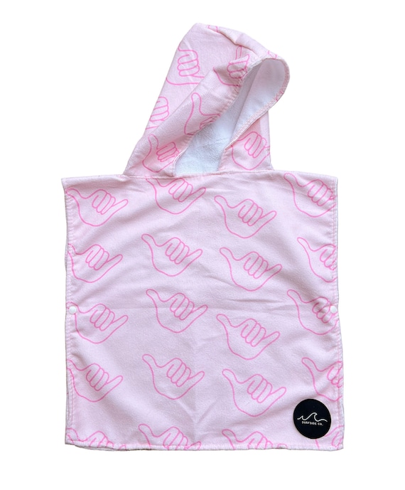 NOUVEAU Serviette de plage bébé Shaka rose, serviette de plage