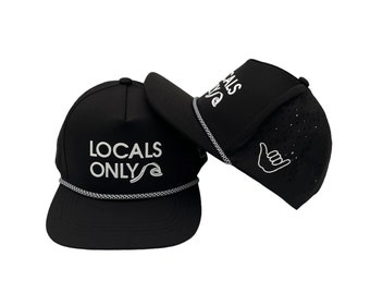 Black &#39;Locals Only&#39; Hydro Surf Snapback, Children Snapback, Children Water Hat, Toddler Water Hat, Sun Hat