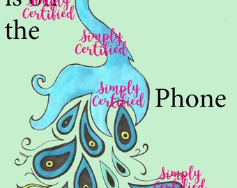 Simply Peacock "AUDITOR is on the phone" Sign PDF Digital