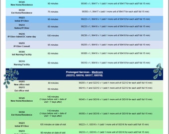 2023 E&M Prolonged Time Cheat Sheet Simply Peacock