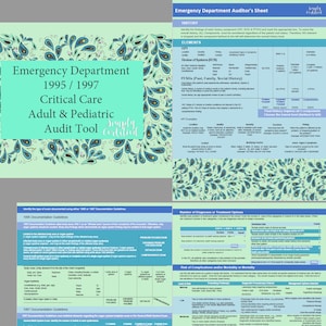 Simply Peacock Emergency Department 1995/97 E/M, Critical Care for Adults, Pediatrics, Neonatology Audit Tool and Coding Reference