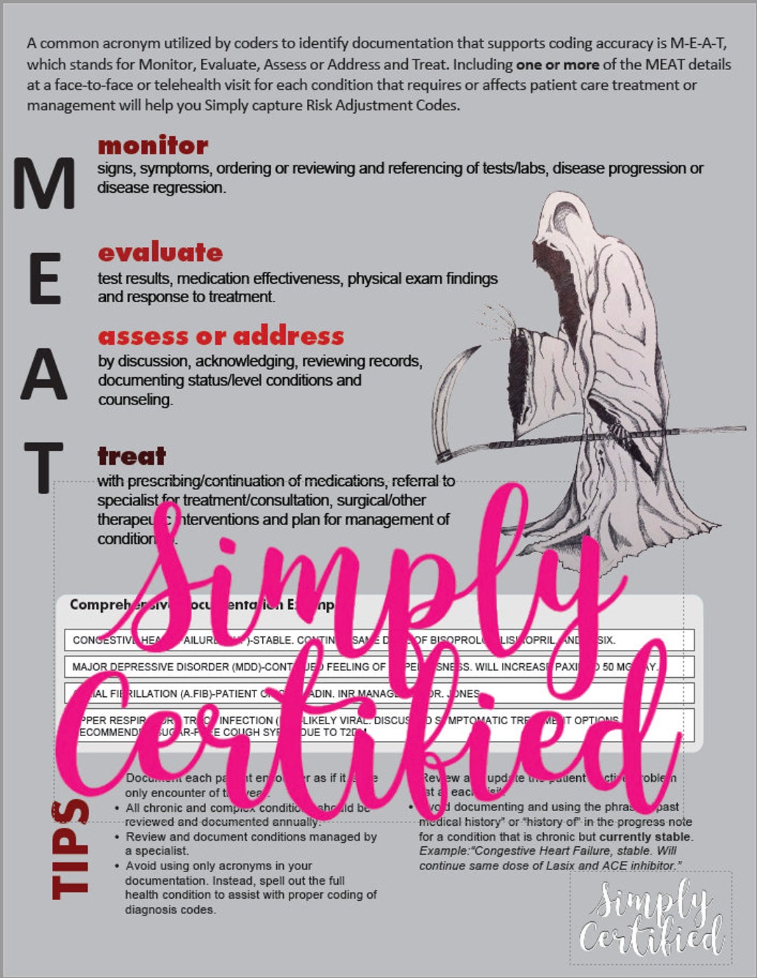 HCC CODING MEAT Reference Simply Certified Grim Digital Download Etsy