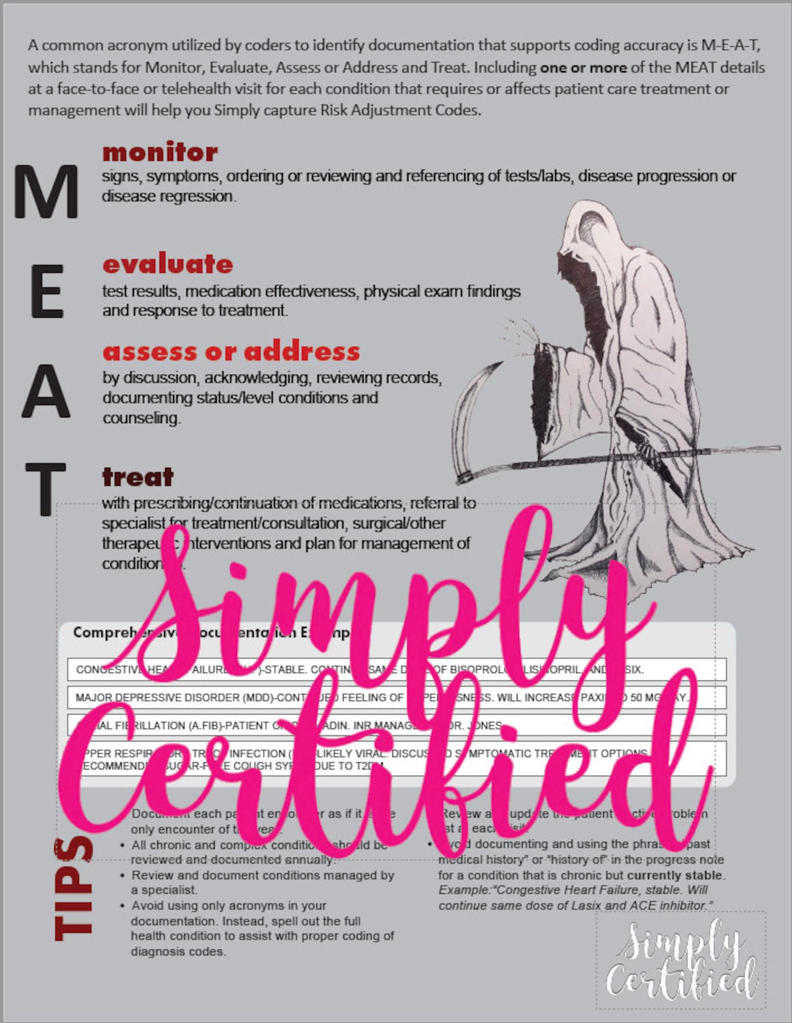 HCC CODING MEAT Reference - Simply Certified Grim Digital Download - Etsy