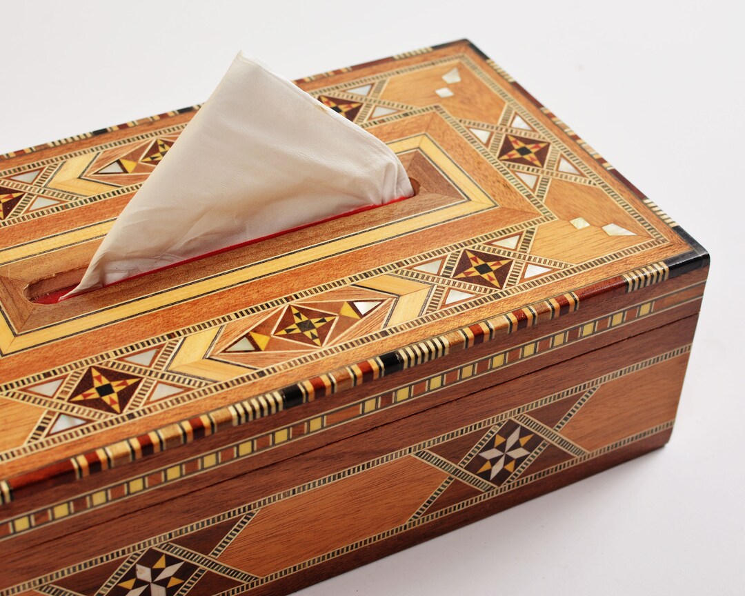 Handmade Wooden Tissue Box Rectangular Tissues Box/ Home Decor /mosaic ...