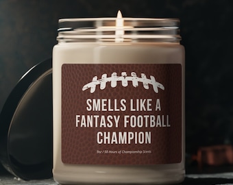 Smells Like a Fantasy Football Champion Candle | Funny Fantasy Football Gift | Fantasy Football Trophy | Lucky Fantasy Football Gift