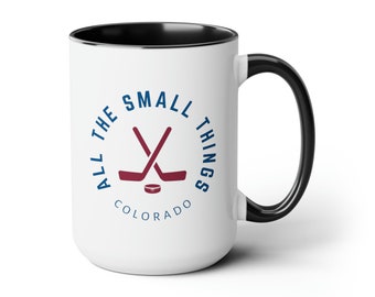Colorado Hockey Coffee Mug, 15oz | All The Small Things Gift | Avalanche Mug | Avalanche Hockey Gift | Colorado Hockey Gift