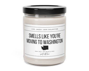 Moving to Washington Candle | Moving to Washington Gift | Moving to WA Gift | Washington Going Away Gift | Washington Moving Gift
