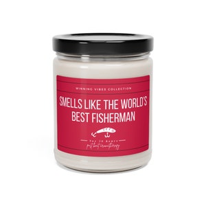 World&#39;s Best Fisherman Candle | Husband Fishing Gift | Dad Fishing Gift | Wife Fishing Gift | World&#39;s Best Fisherman Gift | Funny Fisherman