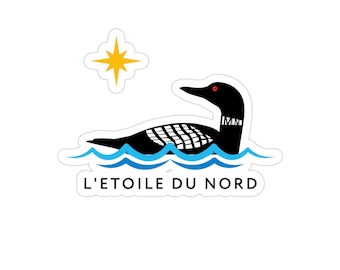 Naklejka Minnesota Loon Przezroczysta wycinana na zewnątrz | Naklejka L'Étoile du Nord