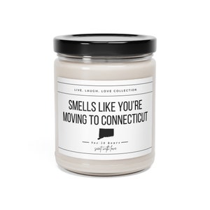 Moving to Connecticut Candle | Moving to Connecticut Gift | Moving to CT Gift | Connecticut Going Away Gift | Connecticut Moving Gift