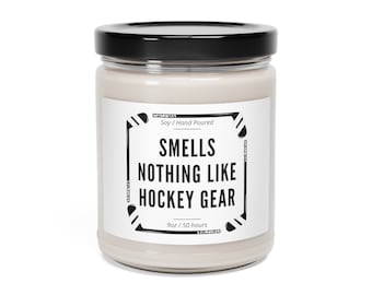 Smells Nothing Like Hockey Gear Candle | Funny Hockey Mom Gift | Hockey Parents Gift | Funny Hockey Candle | Fun Hockey Team Gift
