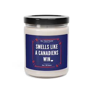 Smells Like a Canadiens Win Candle | Montreal Hockey Candle | Montreal Canadiens Gift | Canadiens Hockey Candle | Canada Hockey Gift