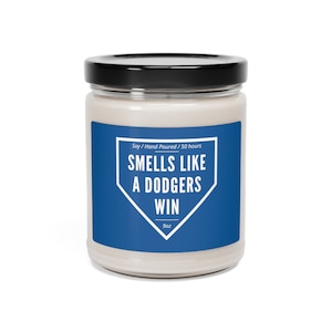 Smells Like a Dodgers Win Candle | Dodgers Baseball Gift | Los Angeles Baseball Gift | LA Game Day Candle