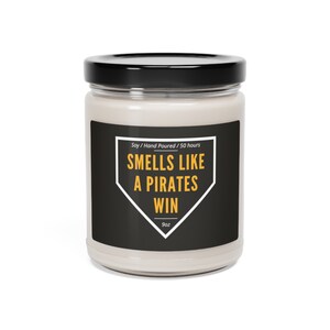 Smells Like a Pirates Win Candle | Pirates Baseball Gift | Pittsburgh Baseball Gift | Pirate&#39;s Fan Gift | Lucky Game Day Candle