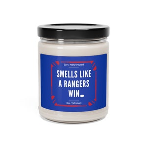 Smells Like a Rangers Win Candle | New York Hockey Gift | New York Hockey Candle | NY Rangers Hockey Gift | New York Rangers Candle
