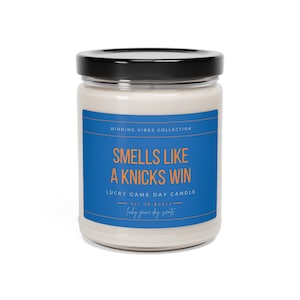 Ruikt naar een Knicks Win-kaars | Lucky Knicks-kaars | Cadeau voor Knicks-fan | Schattig Knicks-cadeau | Knicks teamcadeau