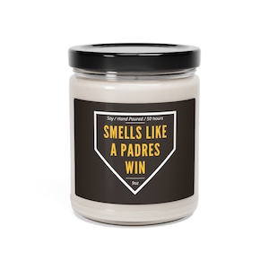 Smells Like a Padres Win Candle | Padres Baseball Gift | San Diego Baseball Gift | Padres Fan Gift | Lucky Game Day Candle