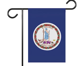 Bandera de jardín de Virginia, diseño de bandera del estado de Virginia, pancarta para casa, decoración para exteriores, decoración del hogar, letrero para jardín, bandera patriótica