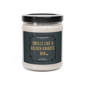 Smells Like a Golden Knights Win Candle | Las Vegas Hockey Gift | Vegas Hockey Candle | Vegas Golden Knights Hockey Gift