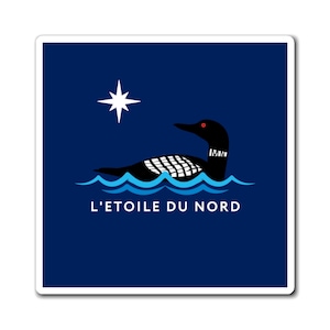 Minnesota Loon Magnet | L'etoile du Nord, Star of the North image 1